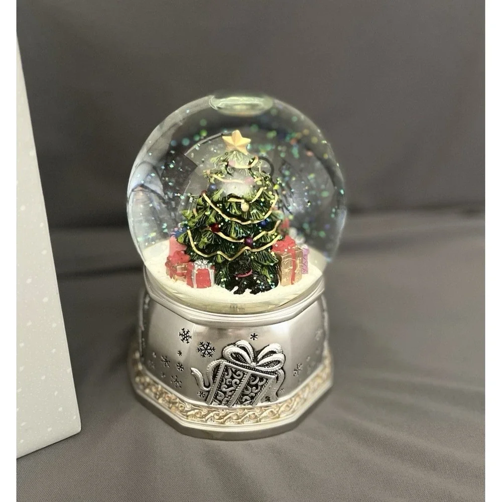 Grande Living Tree Musical Snow Globe Christmas Holiday Decor, Oh Christmas Tree